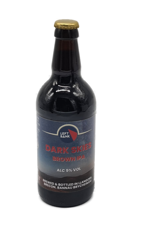 A bottle of Dark Skies beer from the Left Bank Brewery